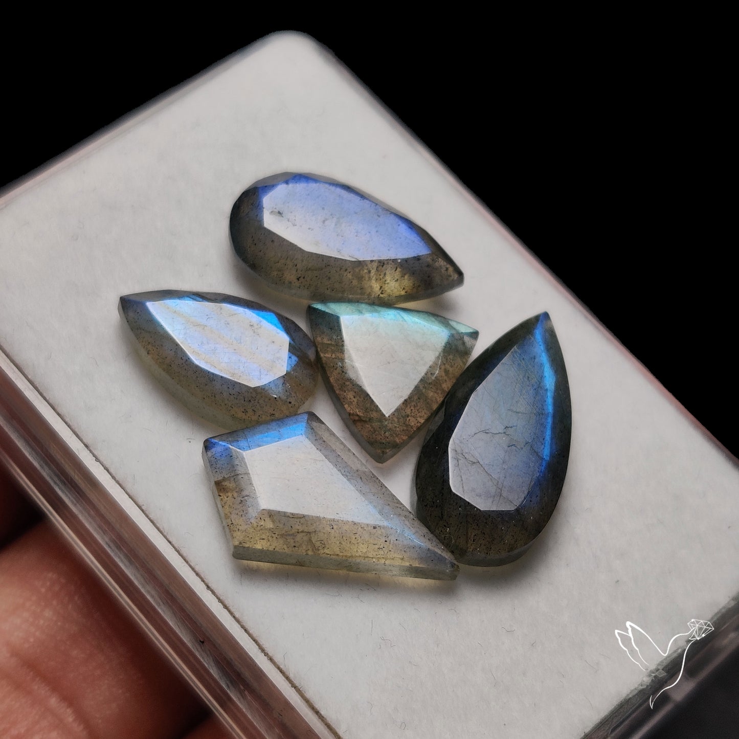 Faceted Blue Labradorite Lot