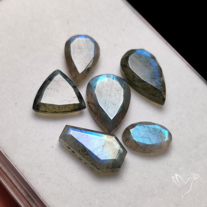 Faceted Blue Labradorite Lot