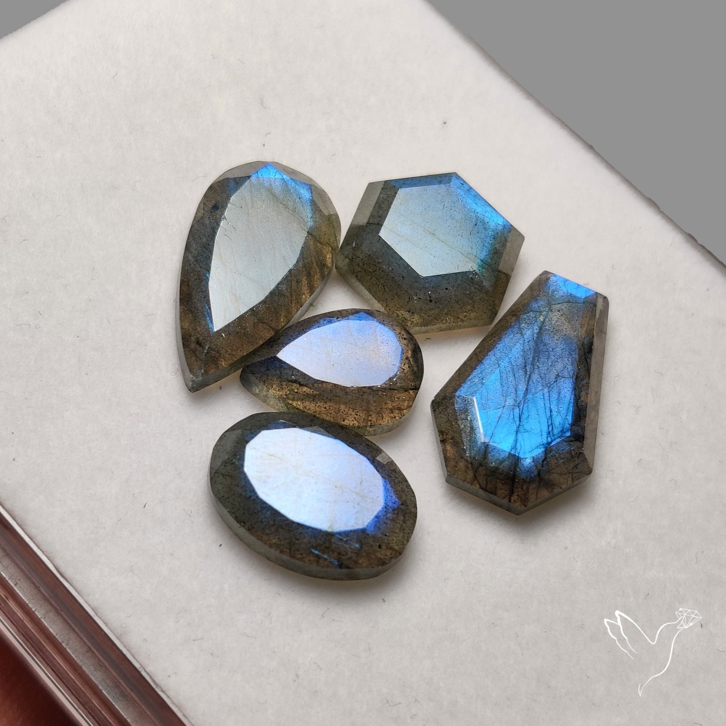 Faceted Blue Labradorite Lot