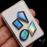 Faceted Blue Labradorite Lot