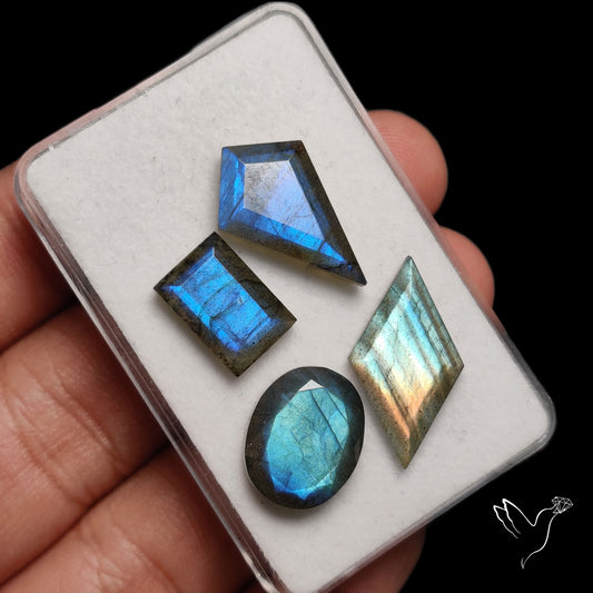 Faceted Blue Labradorite Lot