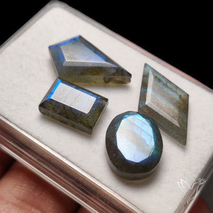 Faceted Blue Labradorite Lot