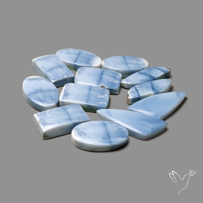 Owyhee Blue Opal Cabochons Lot