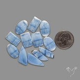 Owyhee Blue Opal Cabochons Lot
