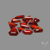 Step Cut Hessonite Garnet Lot