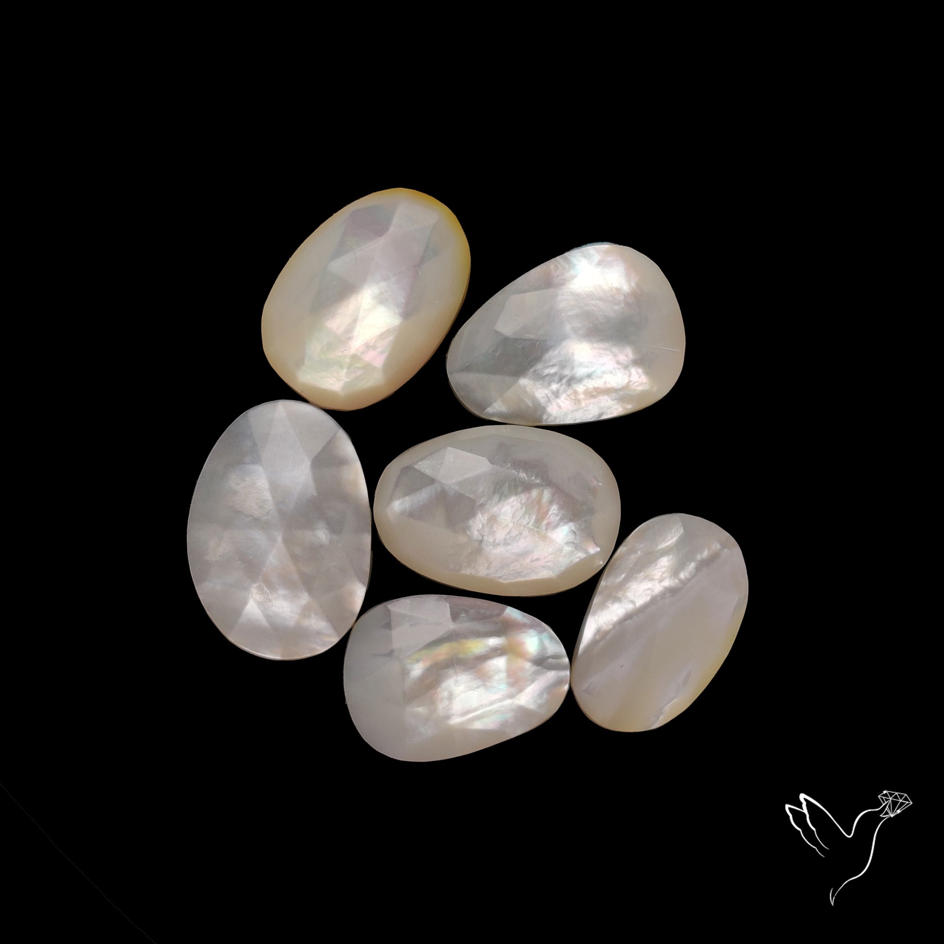 Rose Cut Mother Of Pearl Lot