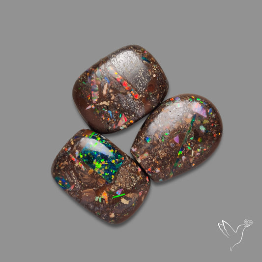 Aurora Opal Inlay in Boulder Opal Matrix