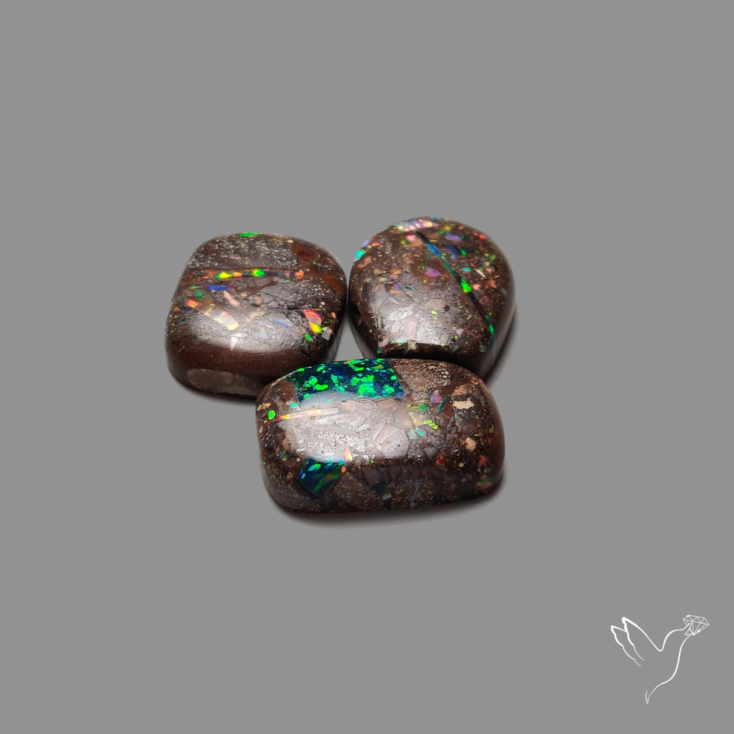 Aurora Opal Inlay in Boulder Opal Matrix