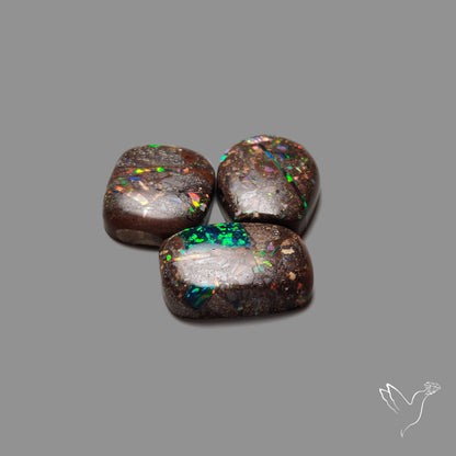 Aurora Opal Inlay in Boulder Opal Matrix