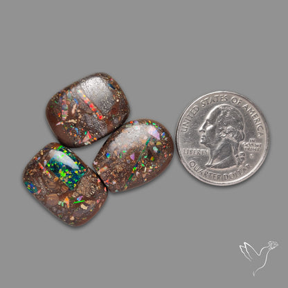Aurora Opal Inlay in Boulder Opal Matrix