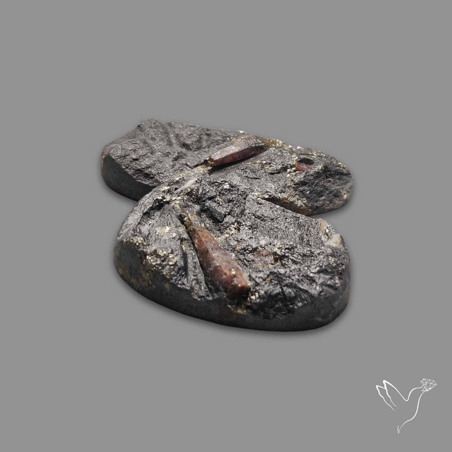 Rare Ruby in Pyrite Matrix Druzy Lot (UV Fluorescent)