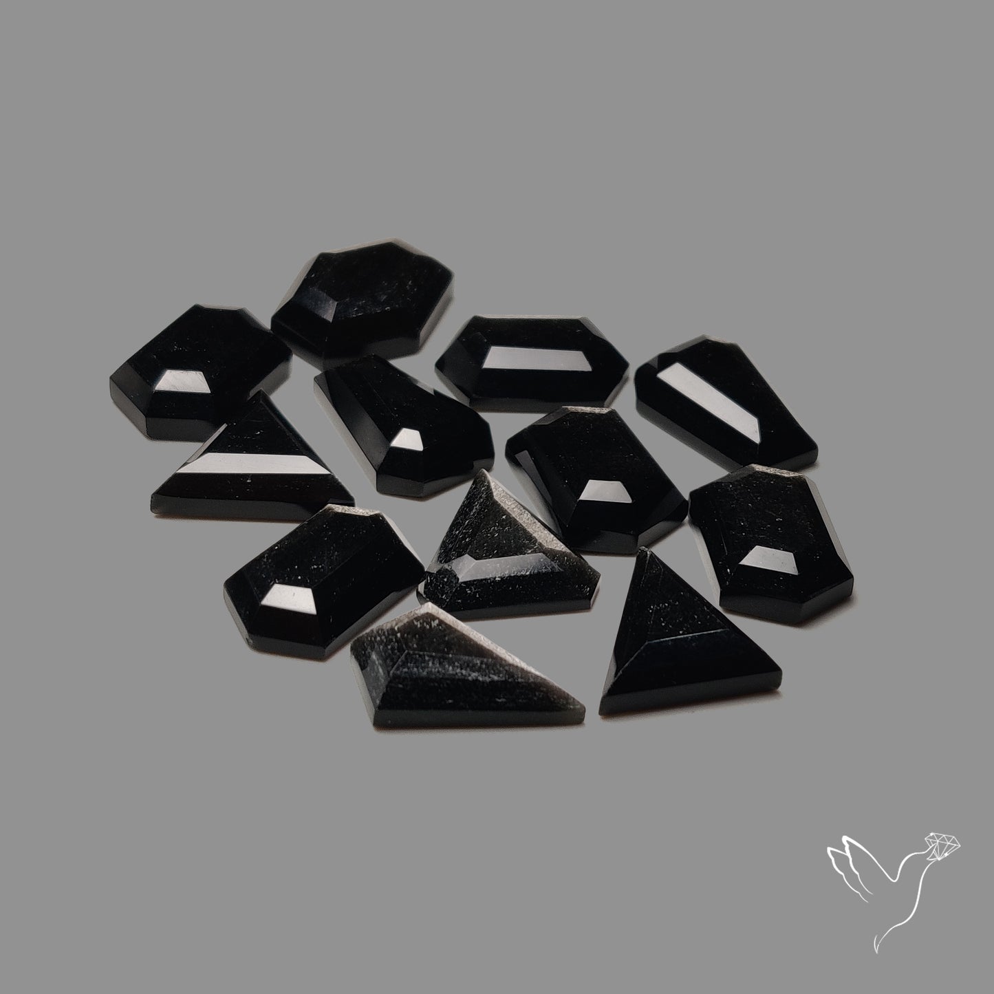 Step Cut Silversheen Obsidian Lot