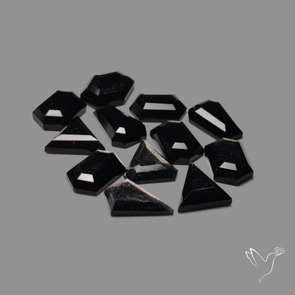 Step Cut Silversheen Obsidian Lot