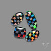 Aurora Opal And Black Onyx Inlay Checker Doublets Lot