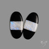 Russian Belomorite Moonstone Inlay Black Onyx Lot