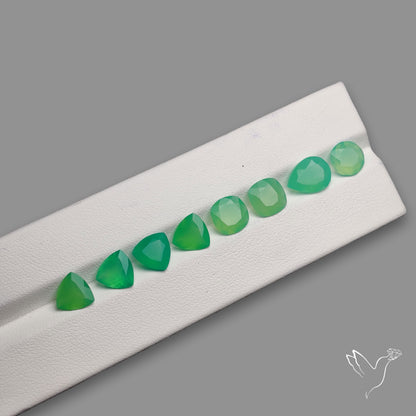 Faceted Gemmy Chrysoprase Lot