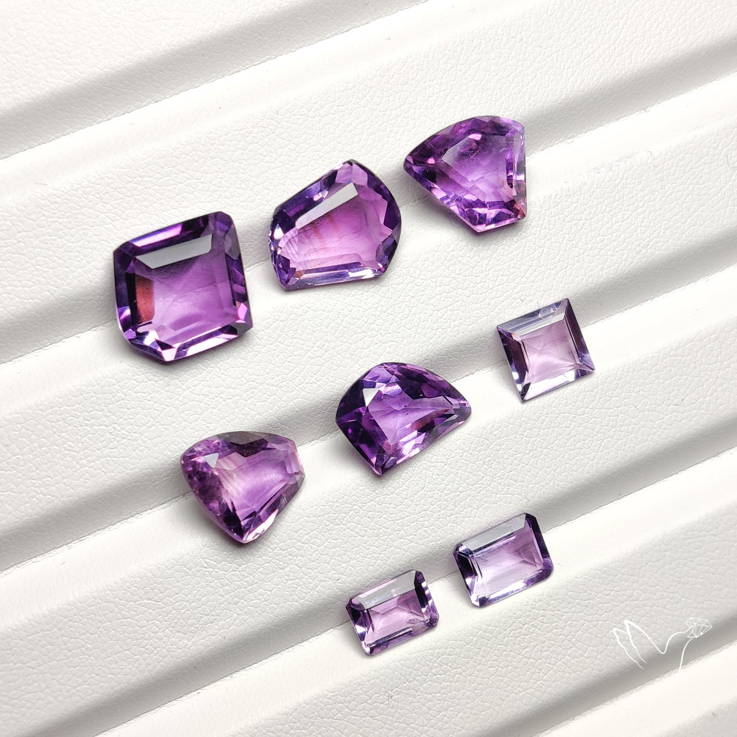 Faceted Fancy Cut Amethyst Lot
