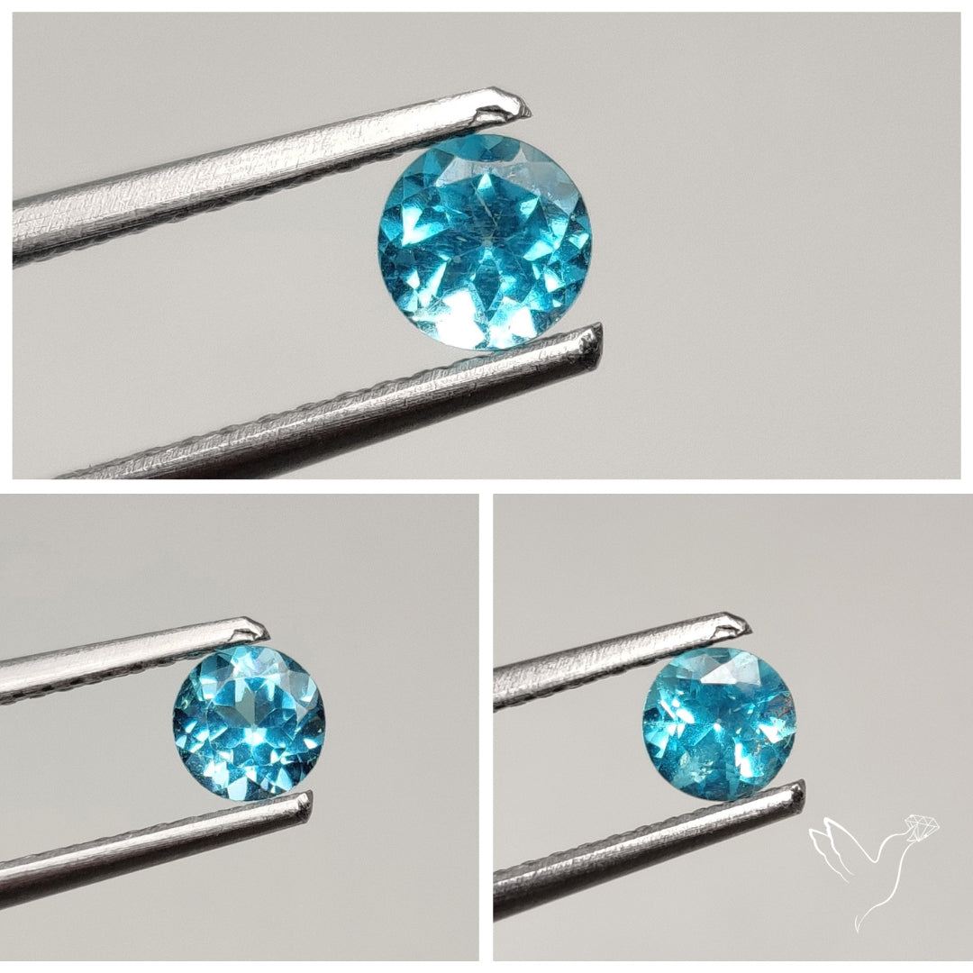 Faceted Natural Paraiba Apatite Round Smalls Lot