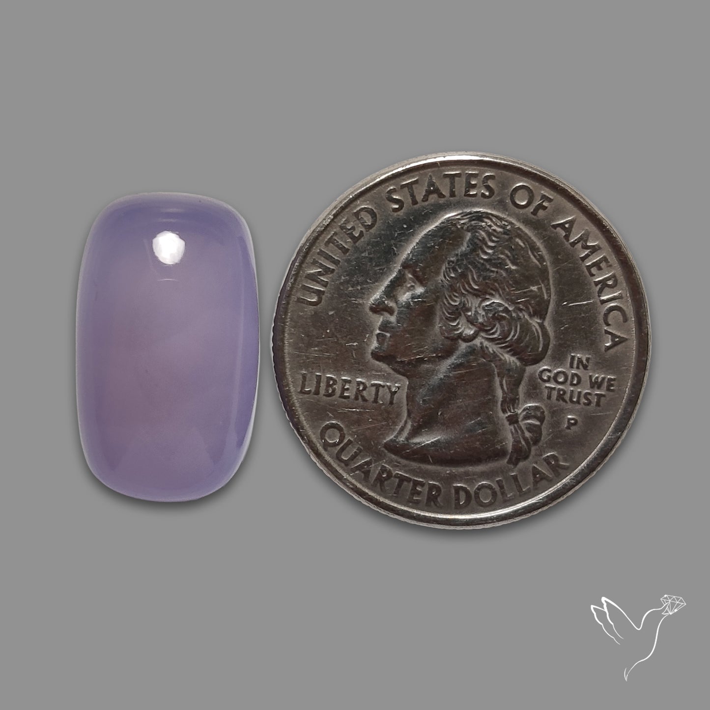 Lavender Chalcedony Cabochon