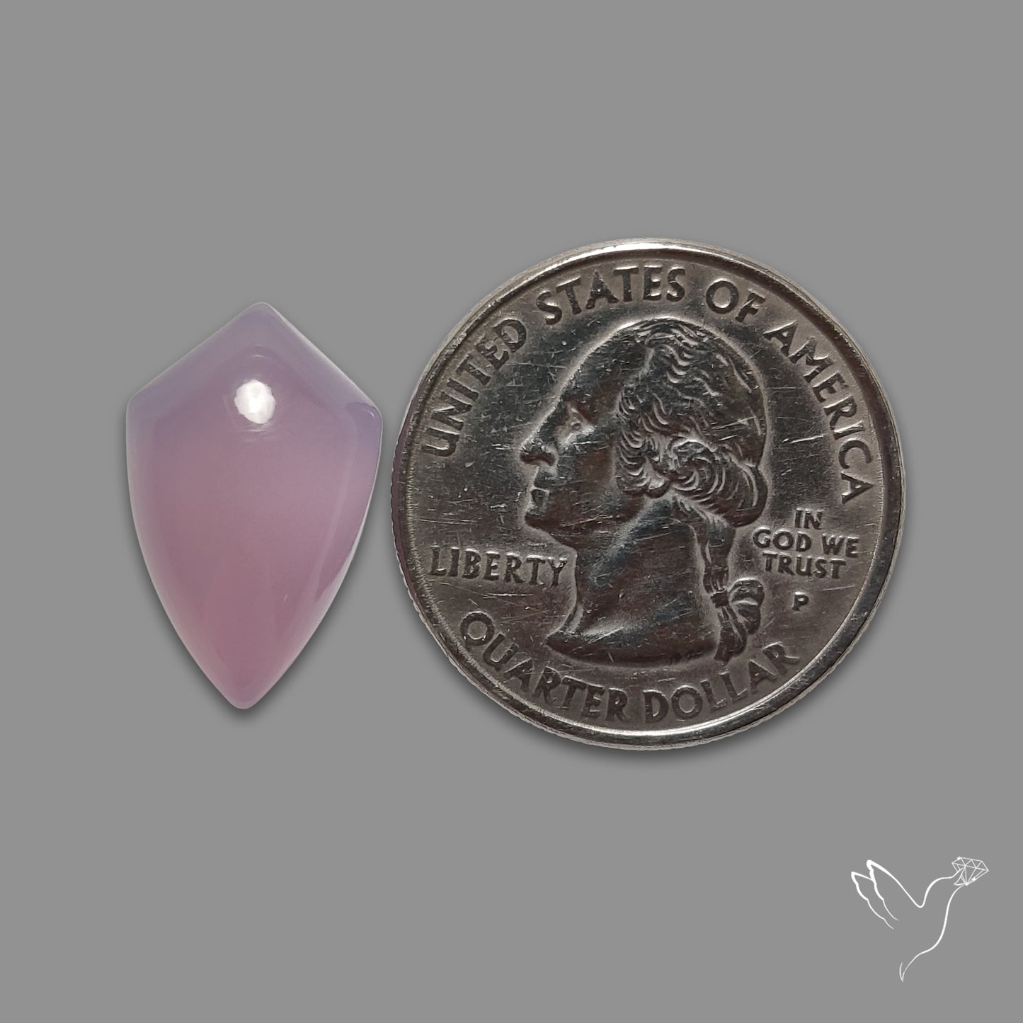 Lavender Chalcedony Cabochon