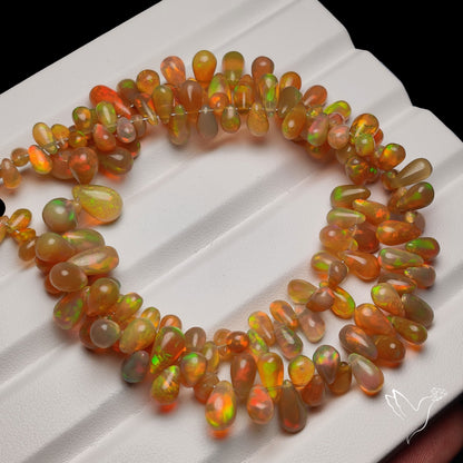 AAA Natural Dark Ethiopian Opal Drops Beads Line