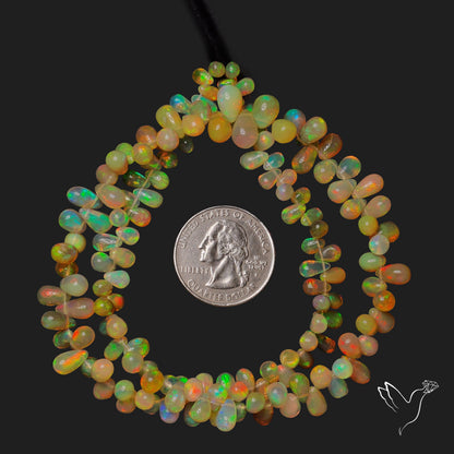 AAA Ethiopian Opal Drops Beads Line