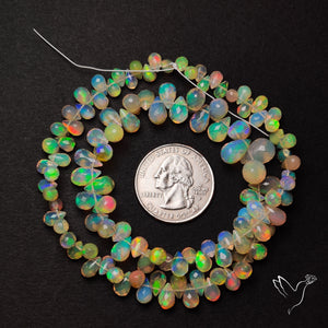 AAA Ethiopian Opal Faceted Drops Beads Line