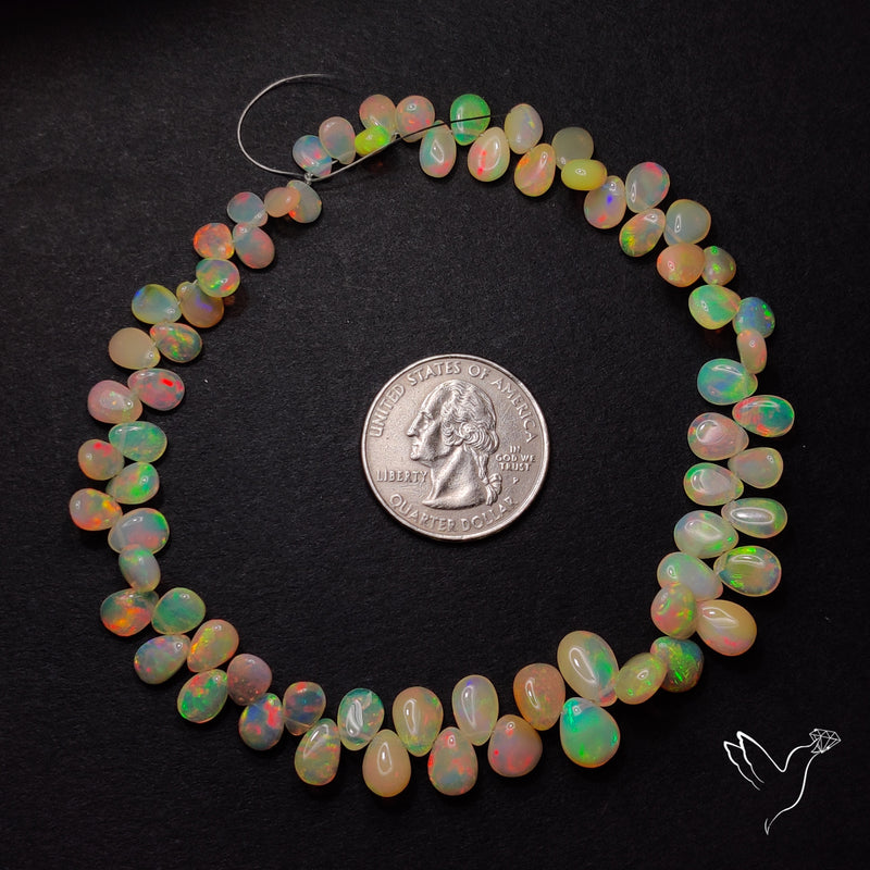 AAA Ethiopian Opal Drops Beads Line