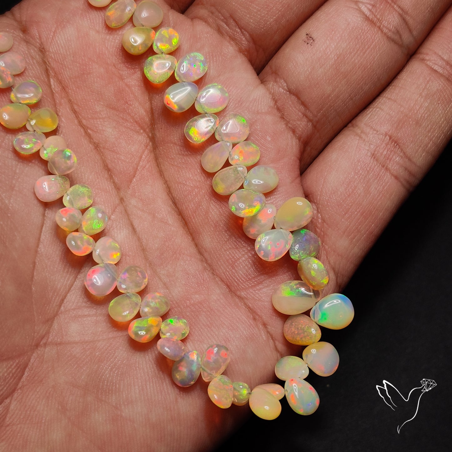 AAA Ethiopian Opal Drops Beads Line