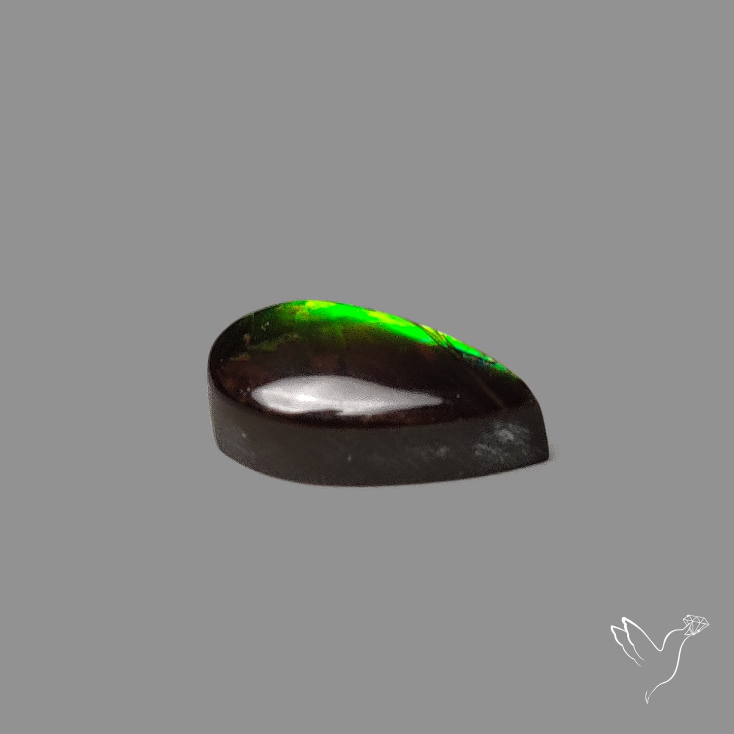 AAA Neon Green Ammolite Cabochon