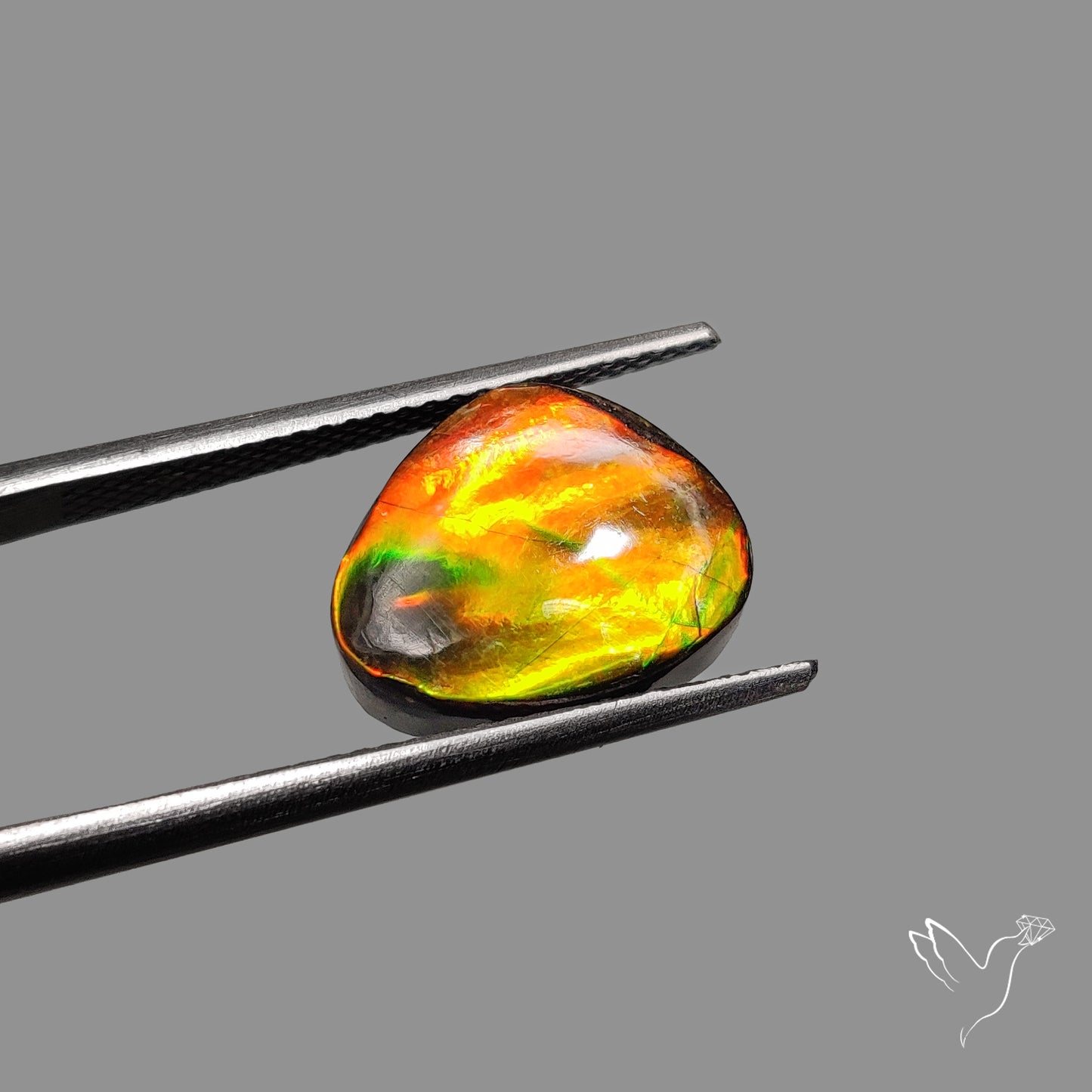 AAA Golden Orange Ammolite Cabochon