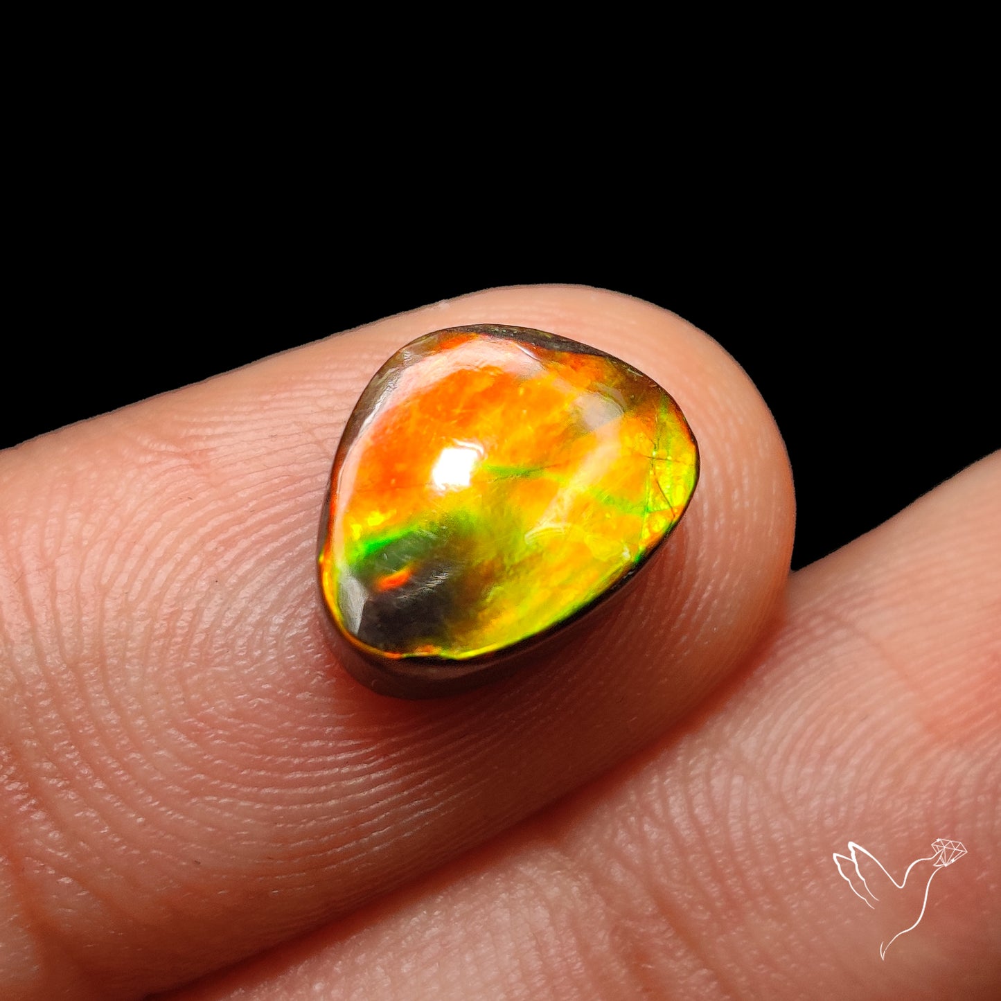 AAA Golden Orange Ammolite Cabochon