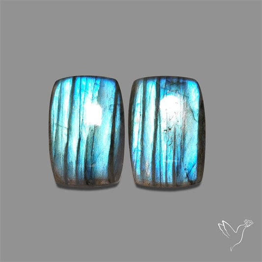Blue Labradorite Pair