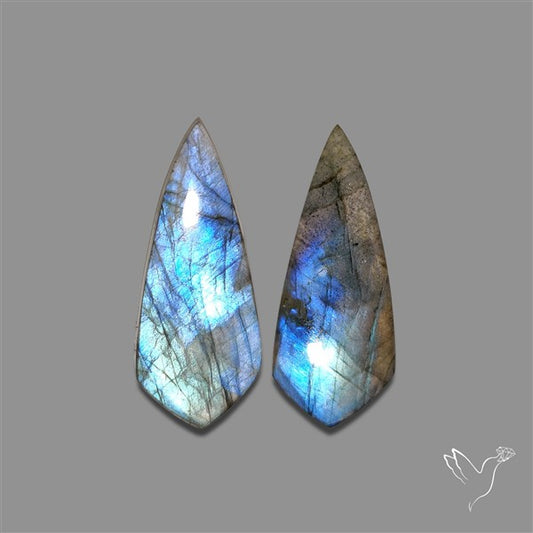 Blue Labradorite Pair