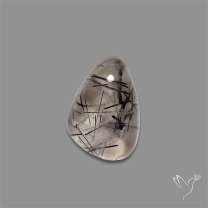 Black Tourmalinated Quartz Cabochon