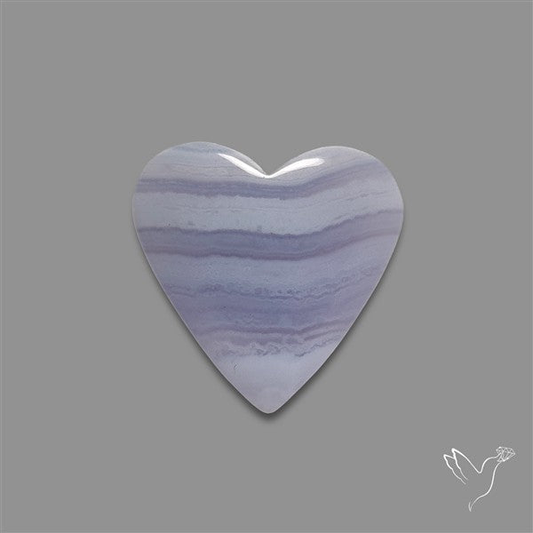 Blue Lace Agate Heart Cabochon