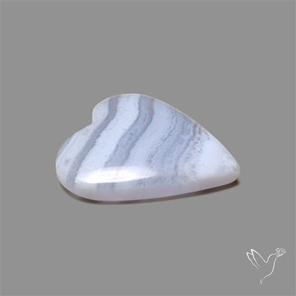 Blue Lace Agate Heart Cabochon