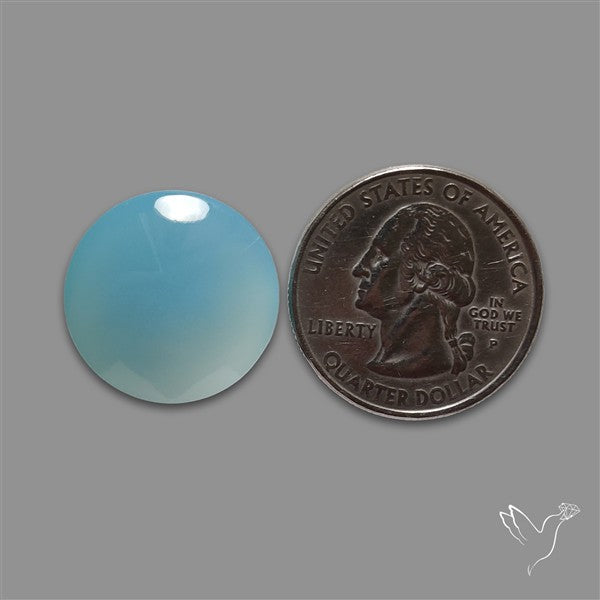 Aqua Chalcedony Cabochon