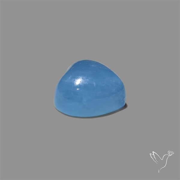Small Aquamarine Heart Cabochon