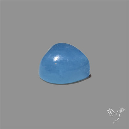 Small Aquamarine Heart Cabochon