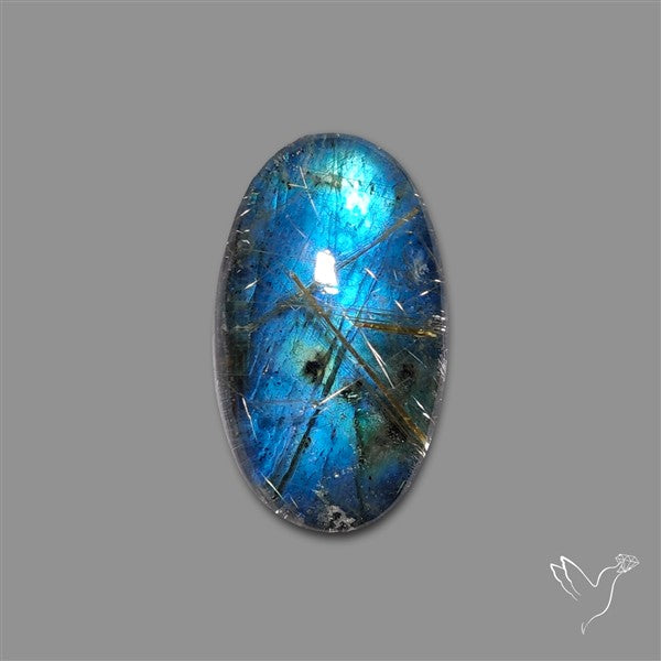 Golden Rutilated Quartz With Labradorite Doublet