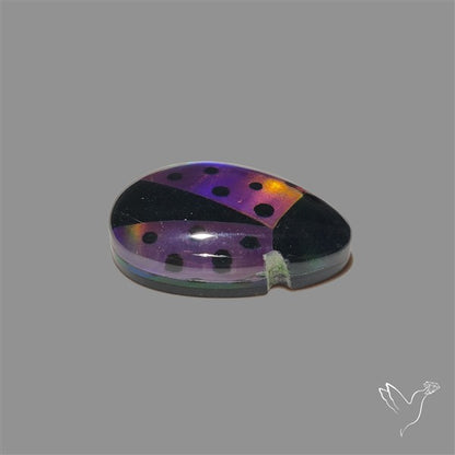 Aurora Opal With Black Onyx Beetle Carving