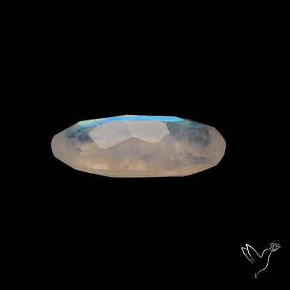 Rose Cut Faceted Rainbow Moonstone