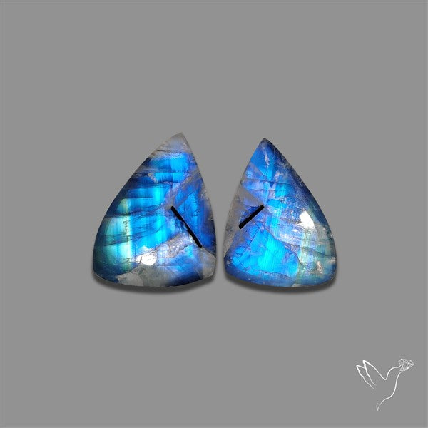 Rainbow Moonstone Pair