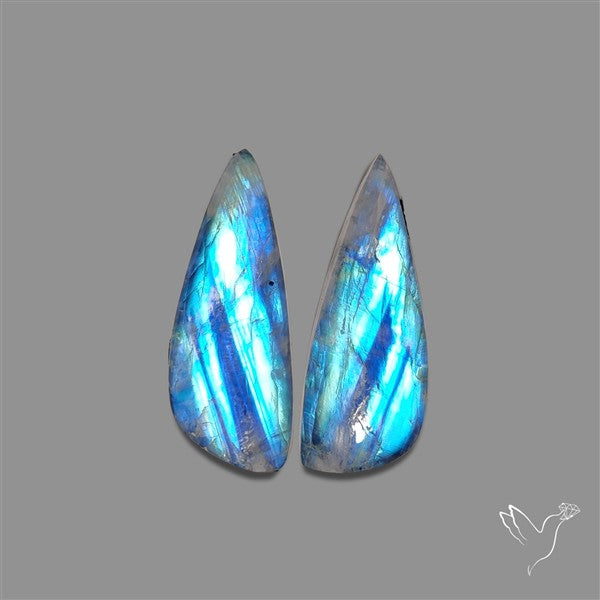 Rainbow Moonstone Pair