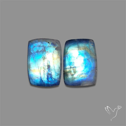 Rainbow Moonstone Pair