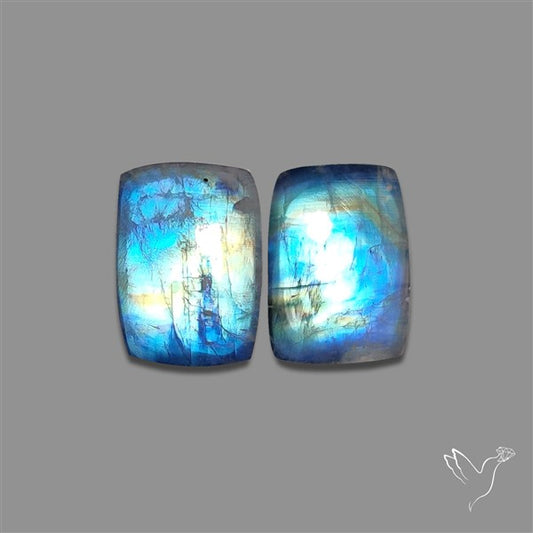Rainbow Moonstone Pair