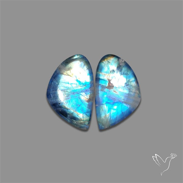 Rainbow Moonstone Pair