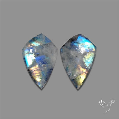 Rainbow Moonstone Pair