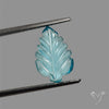 Paraiba Blue Apatite Leaf Carving